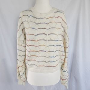 Rainbow cropped sweater